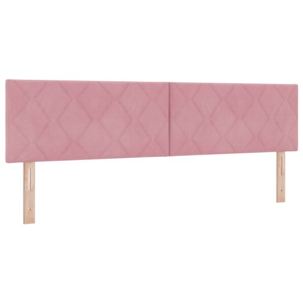 vidaXL Posteľ boxspring s matracom Ružová 180 x 200 cm Zamat – Obrázok 3