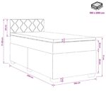 vidaXL Posteľ s boxspringom a matracom a LED Krémová 100 x 200 cm – Obrázok 11