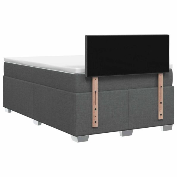 vidaXL Posteľ s boxspringom a matracom a LED Tmavosivá 120 x 190 cm – Obrázok 7