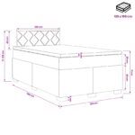 vidaXL Posteľ s boxspringom a matracom a LED Sivohnedá 120 x 190 cm – Obrázok 11