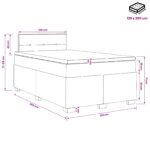 vidaXL Posteľ s boxspringom a matracom a LED Modrá 120 x 200 cm Látka – Obrázok 11