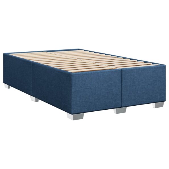 vidaXL Posteľ s boxspringom a matracom a LED Modrá 120 x 200 cm Látka – Obrázok 4
