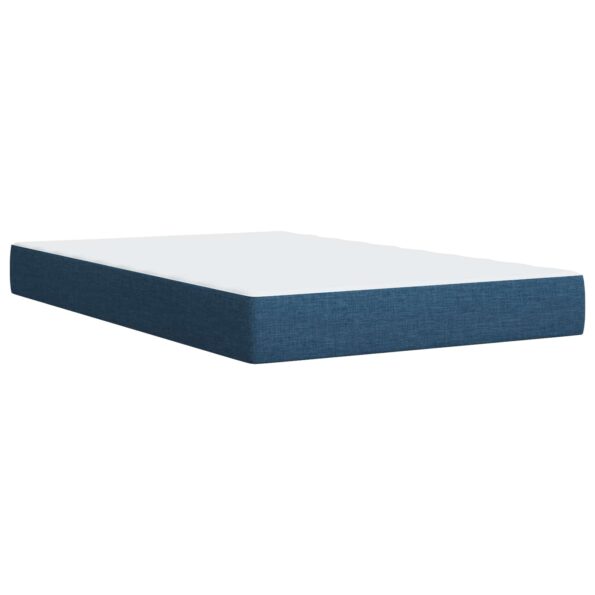 vidaXL Posteľ s boxspringom a matracom a LED Modrá 120 x 200 cm Látka – Obrázok 5