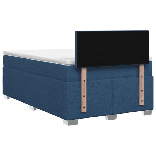 vidaXL Posteľ s boxspringom a matracom a LED Modrá 120 x 200 cm Látka – Obrázok 7