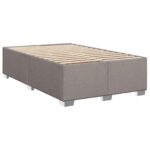vidaXL Posteľ s boxspringom a matracom a LED Sivohnedá 120 x 200 cm – Obrázok 4