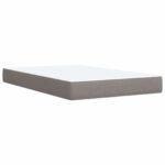 vidaXL Posteľ s boxspringom a matracom a LED Sivohnedá 120 x 200 cm – Obrázok 5
