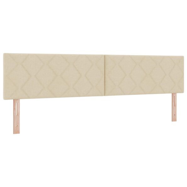 vidaXL Posteľ s boxspringom a matracom a LED Krémová 200 x 200 cm – Obrázok 3