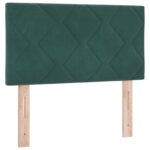 vidaXL Posteľ s boxspringom a matracom a LED Tmavozelená 80 x 200 cm – Obrázok 3