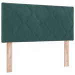 vidaXL Posteľ s boxspringom a matracom a LED Tmavozelená 90 x 190 cm – Obrázok 3
