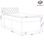 vidaXL Posteľ s boxspringom a matracom a LED Tmavozelená 100 x 200 cm – Obrázok 11
