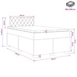vidaXL Posteľ s boxspringom a matracom a LED Tmavozelená 120 x 190 cm – Obrázok 11
