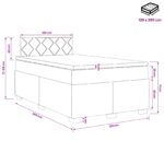 vidaXL Posteľ s boxspringom a matracom a LED Ružová 120 x 200 cm Zamat – Obrázok 11