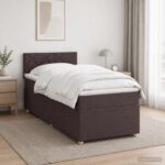 vidaXL Posteľ boxspring s matracom Tmavohnedá 80 x 200 cm Látka – Obrázok 12