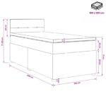 vidaXL Posteľ boxspring s matracom Modrá 100 x 200 cm Látka – Obrázok 11