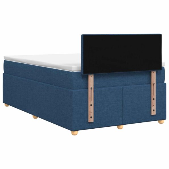 vidaXL Posteľ boxspring s matracom Modrá 120 x 200 cm Látka – Obrázok 7