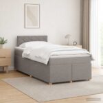 vidaXL Posteľ boxspring s matracom Sivohnedá 120 x 200 cm Látka
