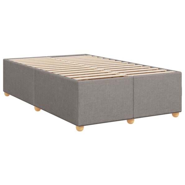 vidaXL Posteľ boxspring s matracom Sivohnedá 120 x 200 cm Látka – Obrázok 4