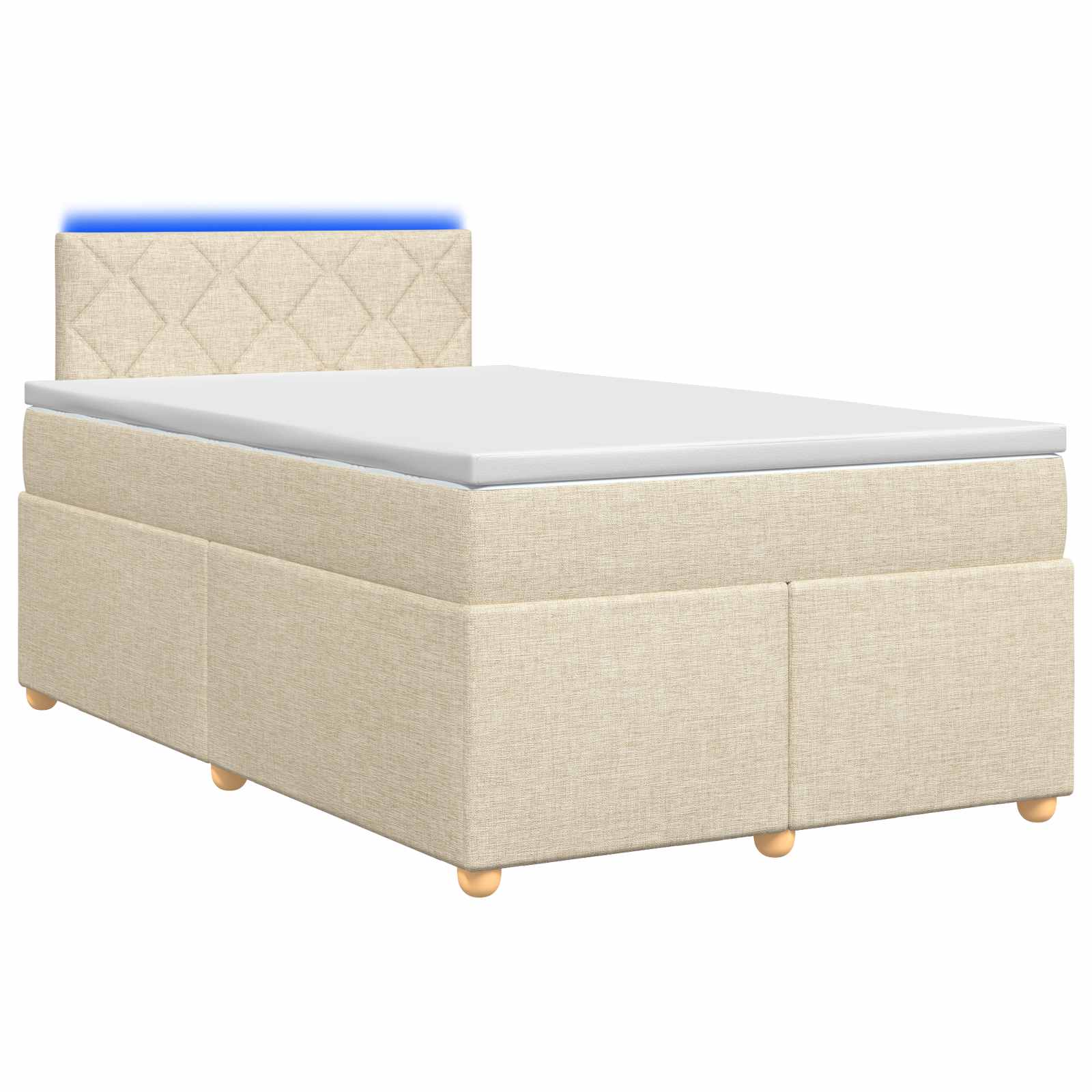 3452406_1.jpg vidaXL Posteľ boxspring s matracom Krémová 120 x 200 cm Látka – Obrázok 1