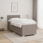vidaXL Posteľ boxspring s matracom Sivohnedá 90 x 200 cm Látka – Obrázok 12