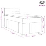 vidaXL Posteľ boxspring s matracom Modrá 100 x 200 cm Látka – Obrázok 11