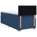 vidaXL Posteľ boxspring s matracom Modrá 100 x 200 cm Látka – Obrázok 7