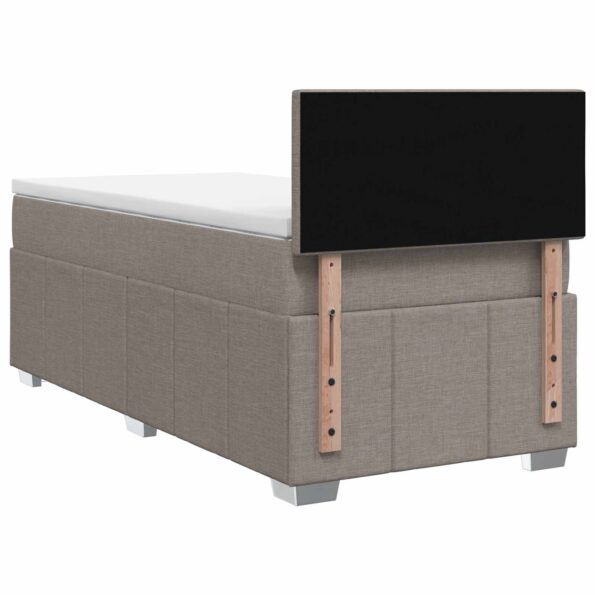 vidaXL Posteľ boxspring s matracom Sivohnedá 100 x 200 cm Látka – Obrázok 7