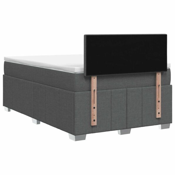 vidaXL Posteľ boxspring s matracom Tmavosivá 120 x 190 cm Látka – Obrázok 7