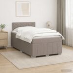 vidaXL Posteľ boxspring s matracom Sivohnedá 120 x 190 cm Látka