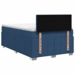 vidaXL Posteľ boxspring s matracom Modrá 120 x 200 cm Látka – Obrázok 7
