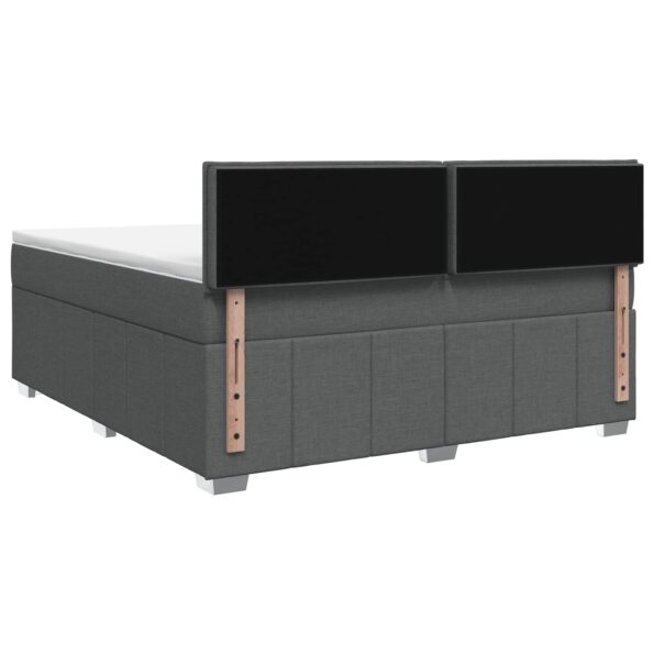 vidaXL Posteľ boxspring s matracom Tmavosivá 160 x 200 cm Látka – Obrázok 8