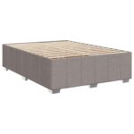 vidaXL Posteľ boxspring s matracom Sivohnedá 160 x 200 cm Látka – Obrázok 4