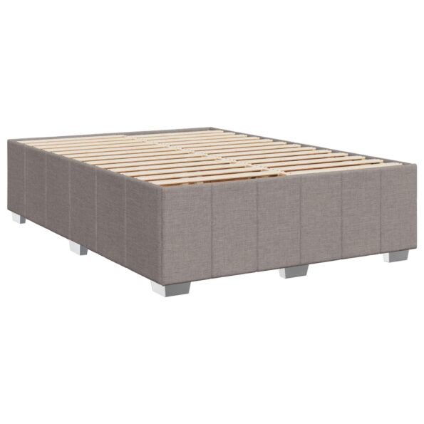 vidaXL Posteľ boxspring s matracom Sivohnedá 160 x 200 cm Látka – Obrázok 4