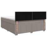 vidaXL Posteľ boxspring s matracom Sivohnedá 160 x 200 cm Látka – Obrázok 7