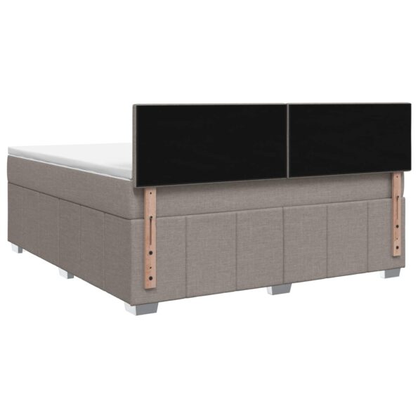 vidaXL Posteľ boxspring s matracom Sivohnedá 160 x 200 cm Látka – Obrázok 7