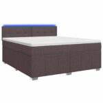 vidaXL Posteľ boxspring s matracom Tmavohnedá 180 x 200 cm Látka