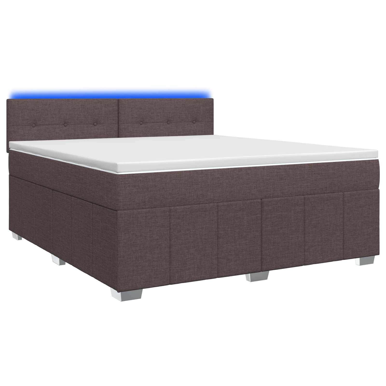 3452736_1.jpg vidaXL Posteľ boxspring s matracom Tmavohnedá 180 x 200 cm Látka – Obrázok 1