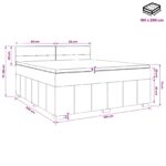 vidaXL Posteľ boxspring s matracom Tmavohnedá 180 x 200 cm Látka – Obrázok 11
