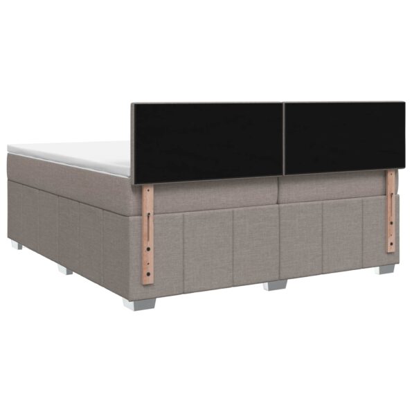 vidaXL Posteľ boxspring s matracom Sivohnedá 200 x 200 cm Látka – Obrázok 7