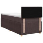 vidaXL Posteľ boxspring s matracom Tmavohnedá 80 x 200 cm Látka – Obrázok 7
