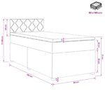 vidaXL Posteľ boxspring s matracom Sivohnedá 90 x 190 cm Látka – Obrázok 11