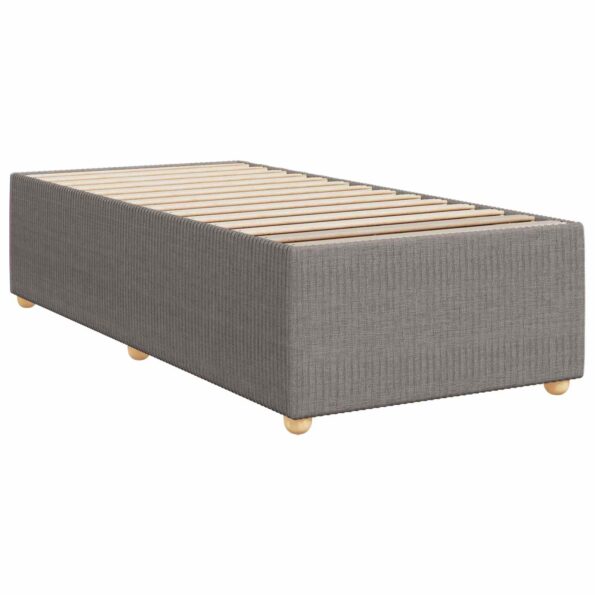 vidaXL Posteľ boxspring s matracom Sivohnedá 90 x 190 cm Látka – Obrázok 4
