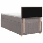vidaXL Posteľ boxspring s matracom Sivohnedá 90 x 190 cm Látka – Obrázok 7
