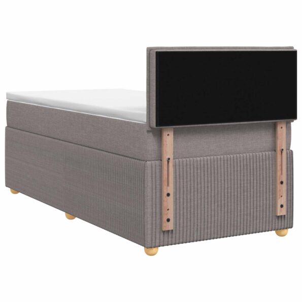 vidaXL Posteľ boxspring s matracom Sivohnedá 90 x 190 cm Látka – Obrázok 7