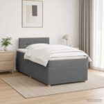 vidaXL Posteľ boxspring s matracom Tmavosivá 120 x 190 cm Látka