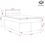 vidaXL Posteľ boxspring s matracom Tmavosivá 120 x 190 cm Látka – Obrázok 11