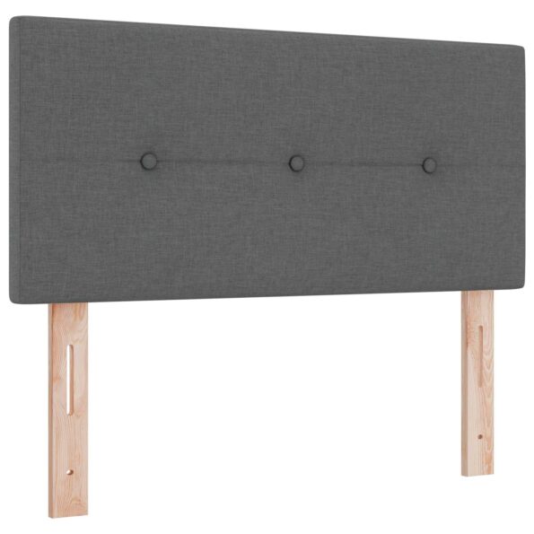 vidaXL Posteľ boxspring s matracom Tmavosivá 120 x 190 cm Látka – Obrázok 3