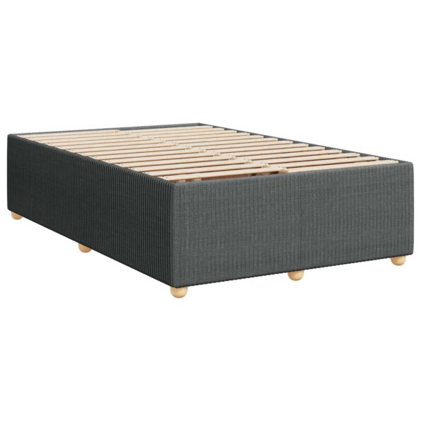 vidaXL Posteľ boxspring s matracom Tmavosivá 120 x 190 cm Látka – Obrázok 4