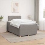 vidaXL Posteľ boxspring s matracom Sivohnedá 120 x 190 cm Látka