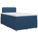 vidaXL Posteľ boxspring s matracom Modrá 120 x 200 cm Látka