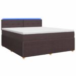 vidaXL Posteľ boxspring s matracom Tmavohnedá 180 x 200 cm Látka